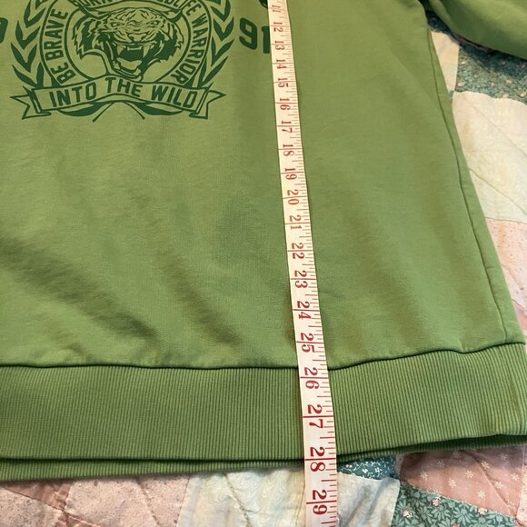 Mavi Jeans Sweatshirt Mens XL Green Tiger Graphic Pullover - Picture 7 of 8